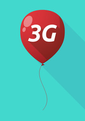 Long shadow balloon with    the text 3G