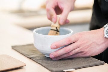 tea ceremony with puerh tea
