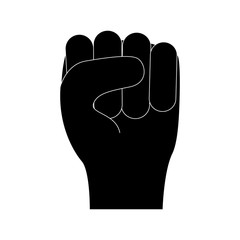 fist hand gesture icon image vector illustration design 