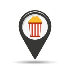 symbol cinema. icon pop corn movie design vector illustration eps 10