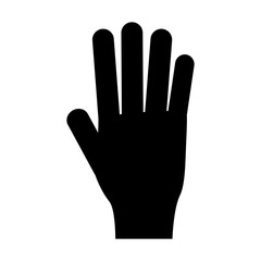 open hand gesture icon image vector illustration design 