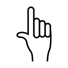 index finger up  hand gesture icon image vector illustration design 