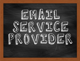 EMAIL SERVICE PROVIDER handwritten text on black chalkboard