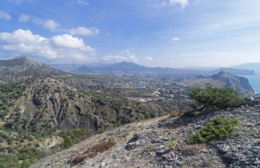 The view from the mountainside. Crimea, September.