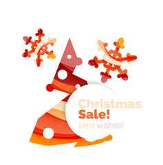 Christmas colorful geometric abstract background