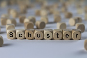 Schuster - Holzwürfel mit Buchstaben