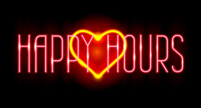 Neon text. Vector image