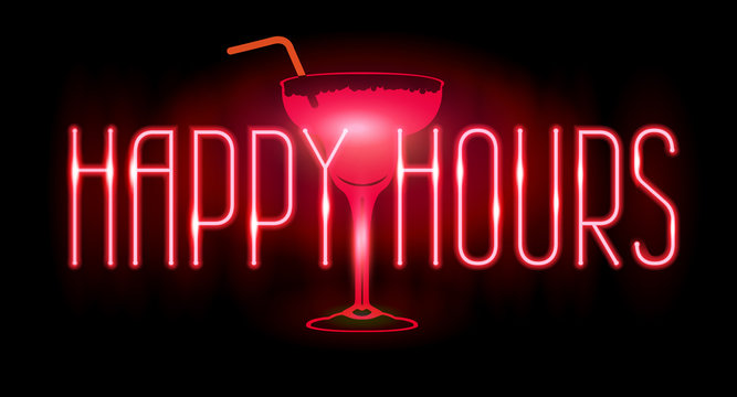 Neon text. Vector image