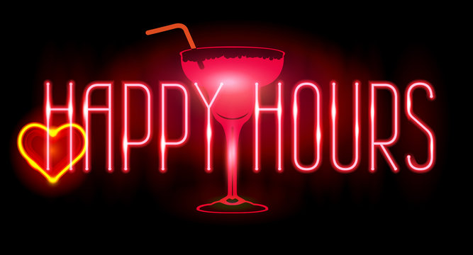 Neon text. Vector image