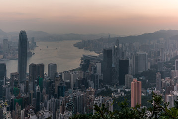 Sunrise on Central Hong Kong in Autumn - 3