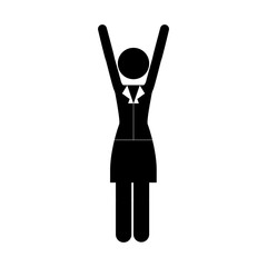 business woman pictogram icon image vector illustration design 