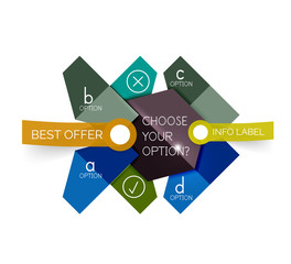 Abstract infographic geometric templates