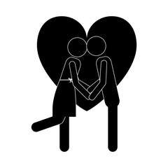 romantic couple icon image vector illustration design 