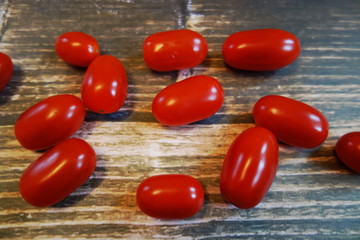 Fresh cherry tomatoes, healthy food ingredients 