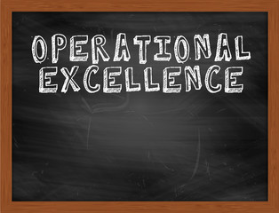 OPERATIONAL EXCELLENCE handwritten text on black chalkboard