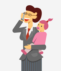 working mother flat 2 phone