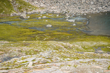 Herzen aus Steinen am Lunghinsee