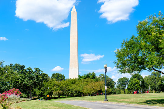 The Washington Monument ion a summer day in Washington D.C.