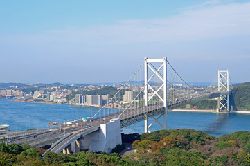 関門橋　和布刈第二展望台からの眺め　福岡県北九州市
