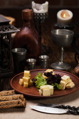 Сheese plate, parmesan, Dor Blue, Camembert