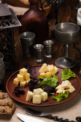 Сheese plate, parmesan, Dor Blue, Camembert