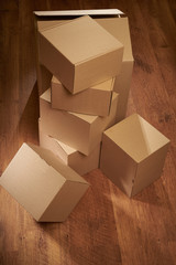stack of cardboard boxes the packaging