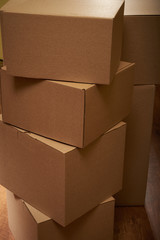 stack of cardboard boxes the packaging