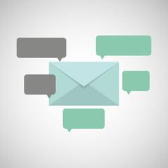 concept email message chat icon vector illustration eps 10