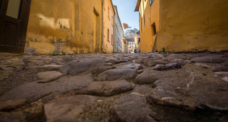 cobblestone street