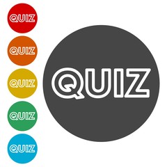 Quiz icons set