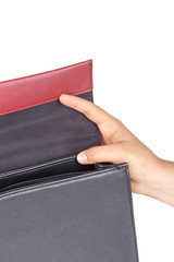 Hand Holding Business Handbag