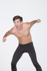 Obraz premium rage angry silly man posing