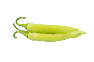 green chilli isolated on white background