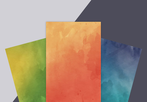 Four Watercolor Texture Patterns