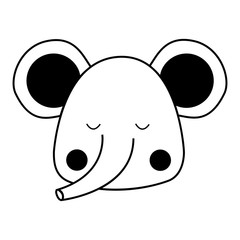 elephant cute animal cartoon icon image vector illustration design  design