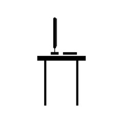 office desk icon image vector illustration design  design