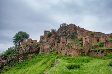 Abandoned village Gamsutl in Dagestan