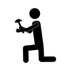 handy man or engineer icon image vector illustration design  design