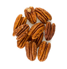 pecan nuts isolated on white