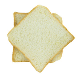  bread slice isolated on white background