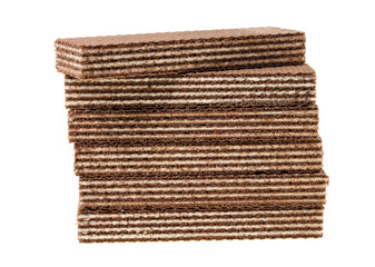 Chocolate waffles, isolated