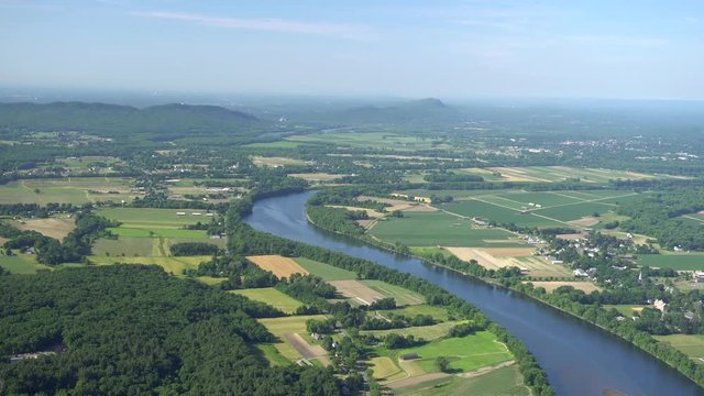 Northhampton Ma and Conn River Aerial