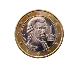 coin worth one euro