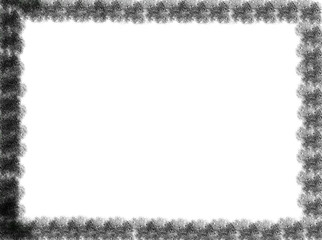 Black Frame. Black strokes form a graphic frame around a white background.