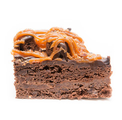 Chocolate cake close up