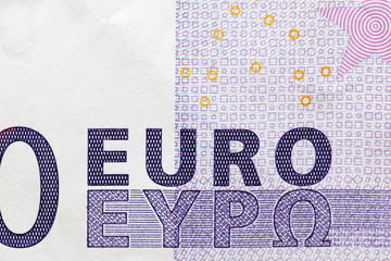 Euro money close-up