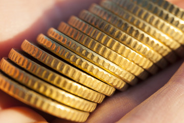 Euro photographed close up