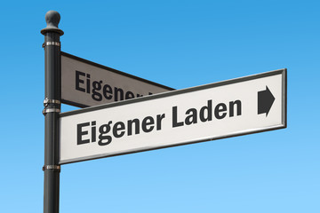 Fototapeta premium Schild 175 - Eigener Laden