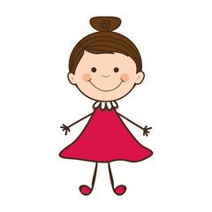 girl child icon image vector illustration  design