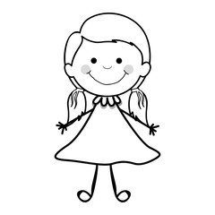 girl child icon image vector illustration  design